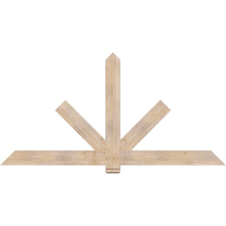 Ekena Millwork Kennewick Smooth Timber Gable Bracket, Douglas Fir, 84"W x 42"H x 1 1/2"D x 5 1/2"F, 12/12 Pitch GBW084X42X0206KEN00SDF